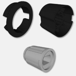 BC56308W: Bague + couronne pour stores Ø63mm - Telco - Spécialiste de l'Automatisation d'extérieur