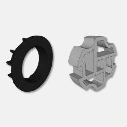 BC68502: Bague + couronne pour stores Ø85mm - Telco - Spécialiste de l'Automatisation d'extérieur