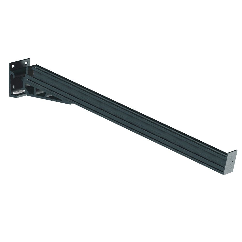 Kit Auvent 01 MAHINA 1120mm Droit Gris anthracite chevron 60mm  - 2
