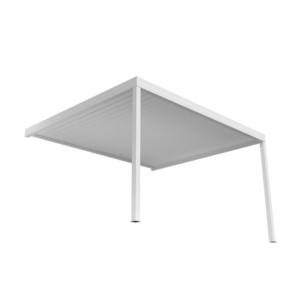 Pergola bioclimatique perpendiculaire - DUNIA - vérin à télécommande TELCO - 1