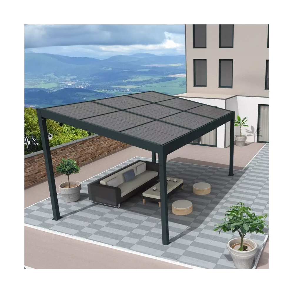 Carport solaire autoporté - HIVA OA - 3400W à 6375W TELCO - 4