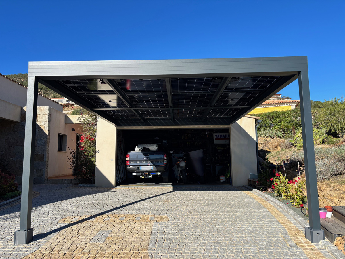 Grande largeur carport solaire