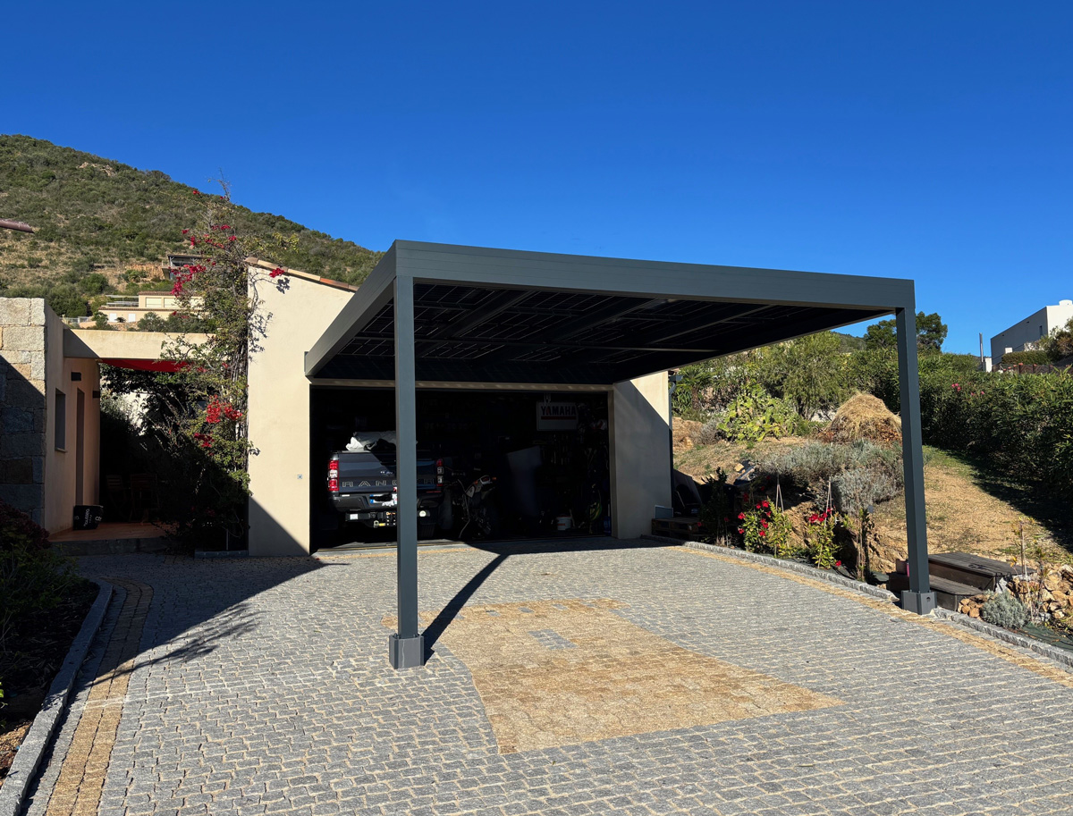 Toit plat carport solaire HITIA